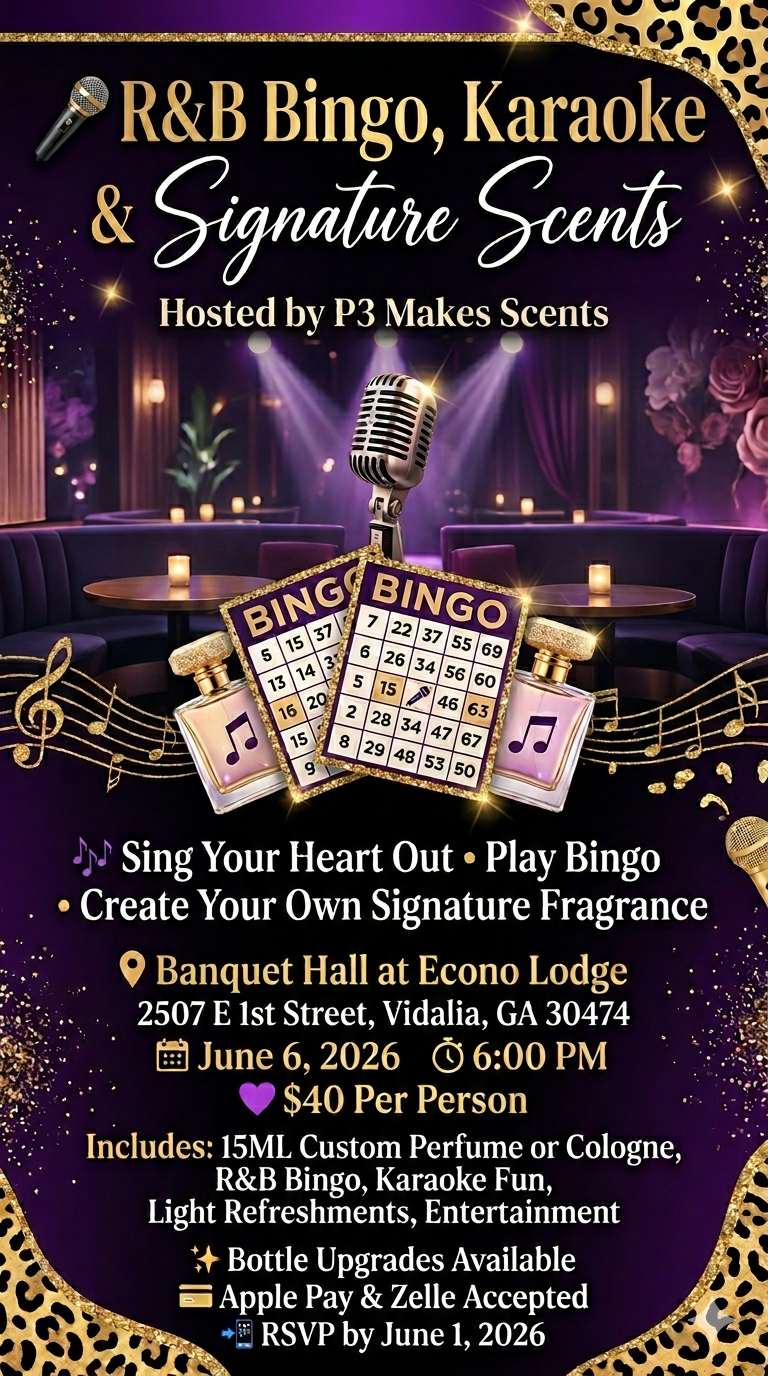 R&B Bingo, Karaoke, and Signature Scents